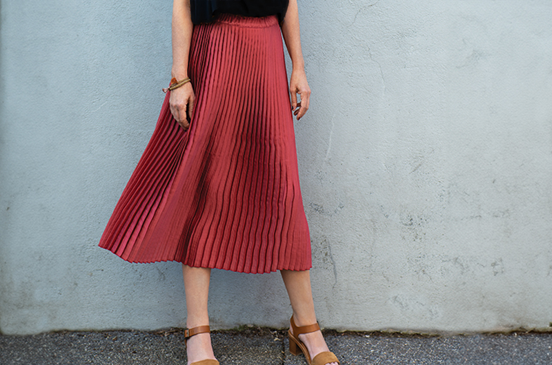 mademoiselletika en Satin lavé plissé - Cochenille 15 0195