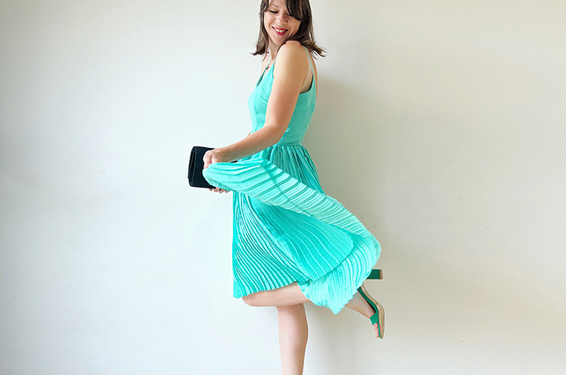 emilie_trrt_sew en Satin lavé uni et plissé - Diamant Vert 15 0195