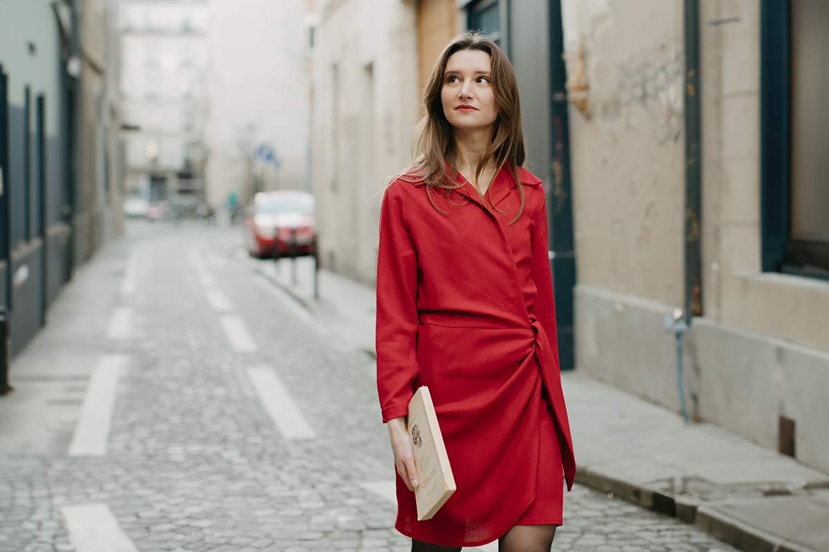 jesuisunebelette en Crêpe de Laine - claret 12 0176