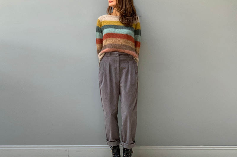 josephine_sew en Velours Milleraies Stretch - Gris