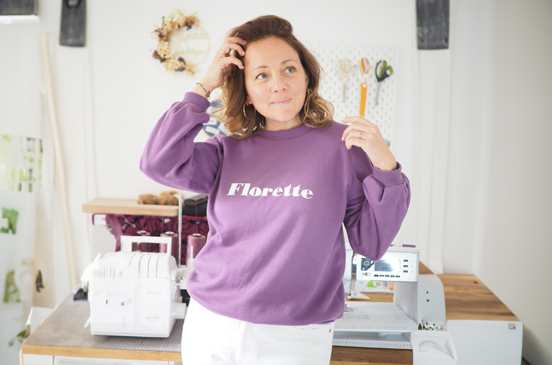 OLYMPUS DIGITAL CAMERA Ma petite fabrique en sweatshirt extra prune