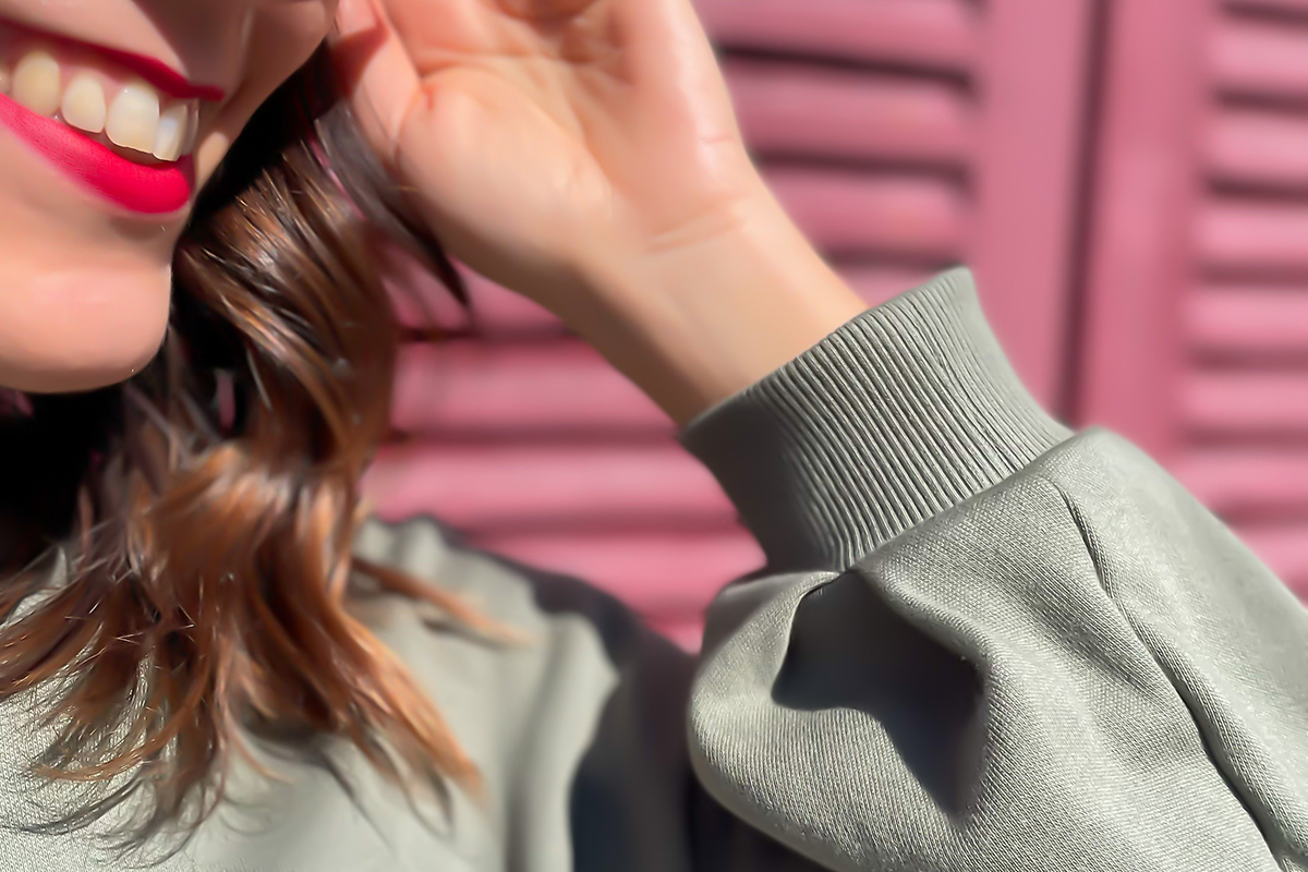 madi_sew en Sweatshirt Extra et Bord-côtes 2x2 - Kakhi