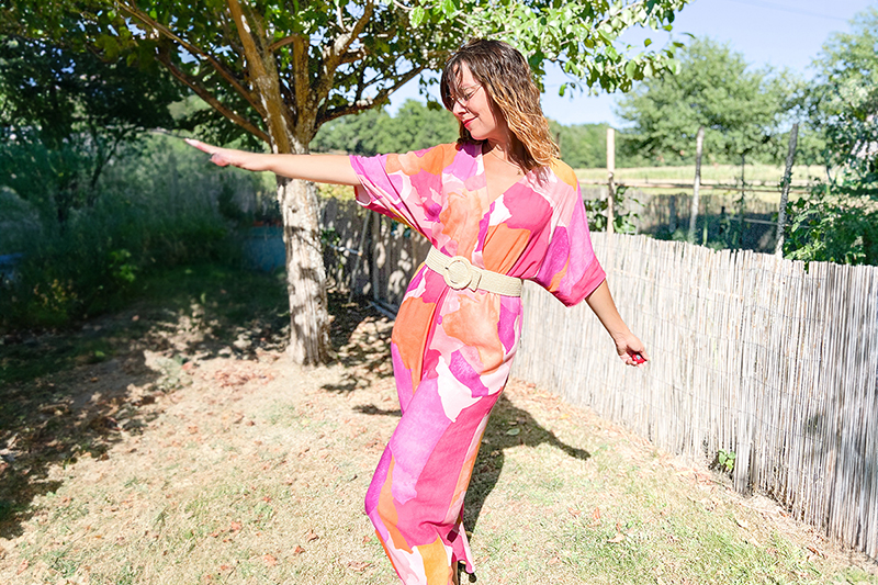 nomdunecouture en Crêpe viscose soft UNE Minérale - Gauguine - Cornaline 