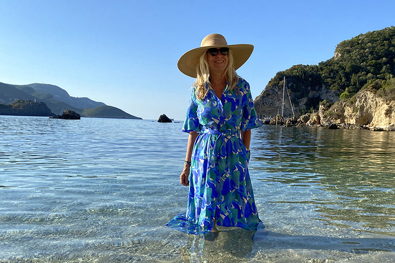 petitsbonheurs1 en coton soyeux UNE Minérale - Gauguin - Azurite 