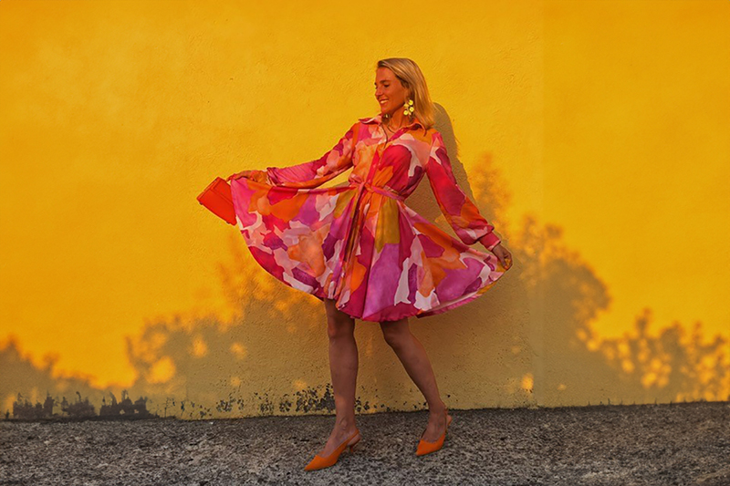 sewingbyflo en Crêpe viscose soft UNE Minérale - Gauguine - Cornaline 