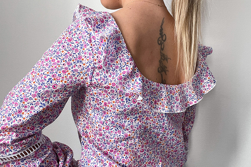 manon.gbn en coton soyeux UNE Vitamine - Victoria - Smoothie Fraise 