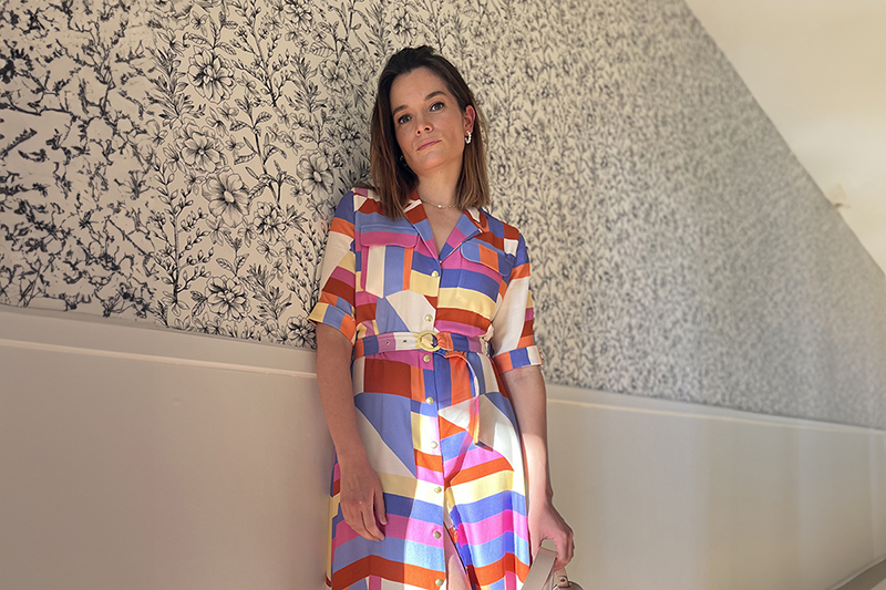 mlle_cyrielle en crêpe viscose soft UNE Vitamine - Mondriane - Smoothie 