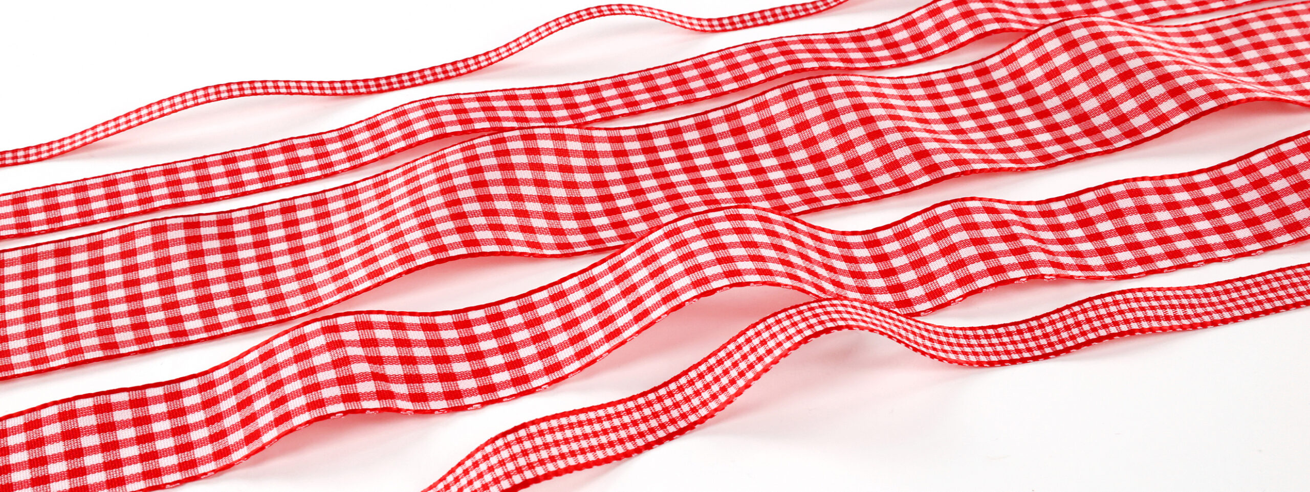 Présentation de plusieurs rubans vichy