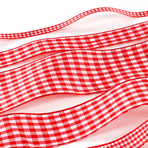 Présentation de plusieurs rubans vichy