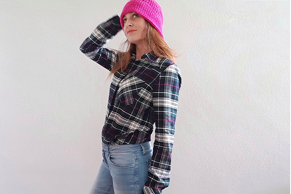 blousette_rose en Flanelle pur Coton Ecossais - Mackenzie Dress Modern