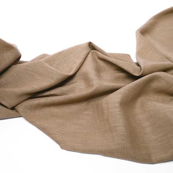 Présentation de toile de lin en habillement