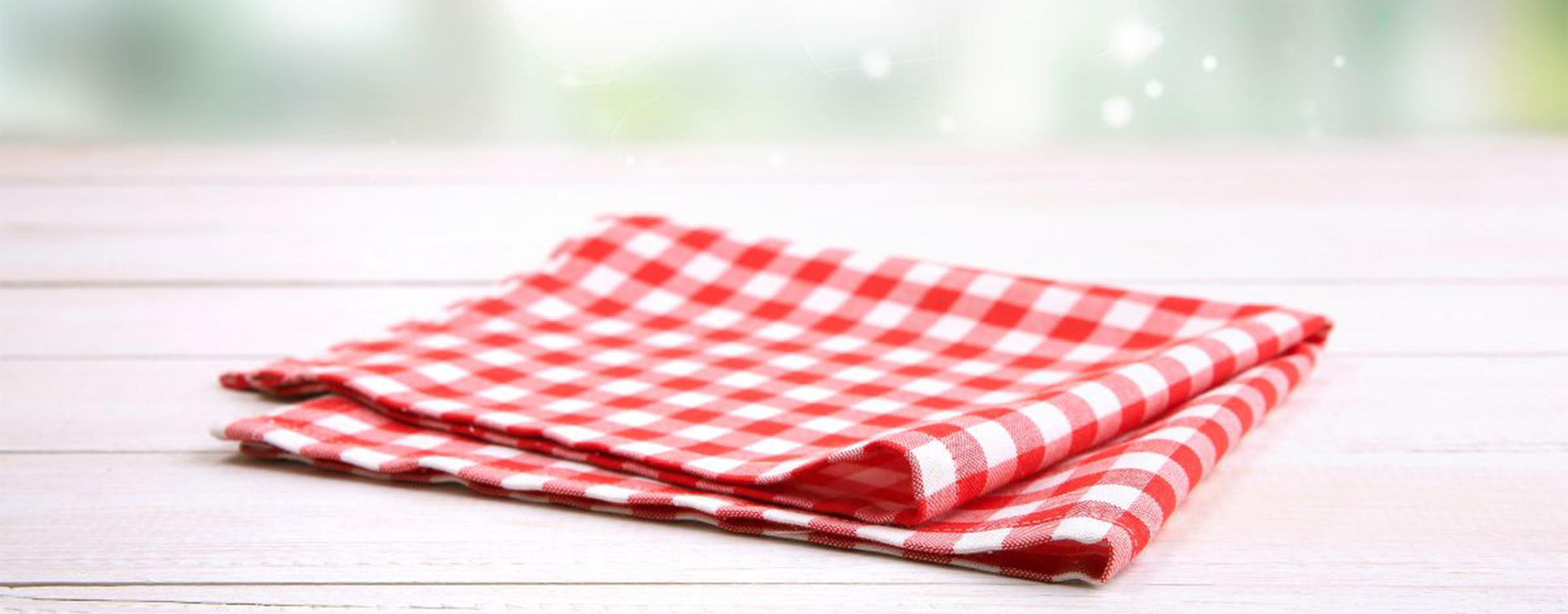 linge de maison en Vichy - Rouge