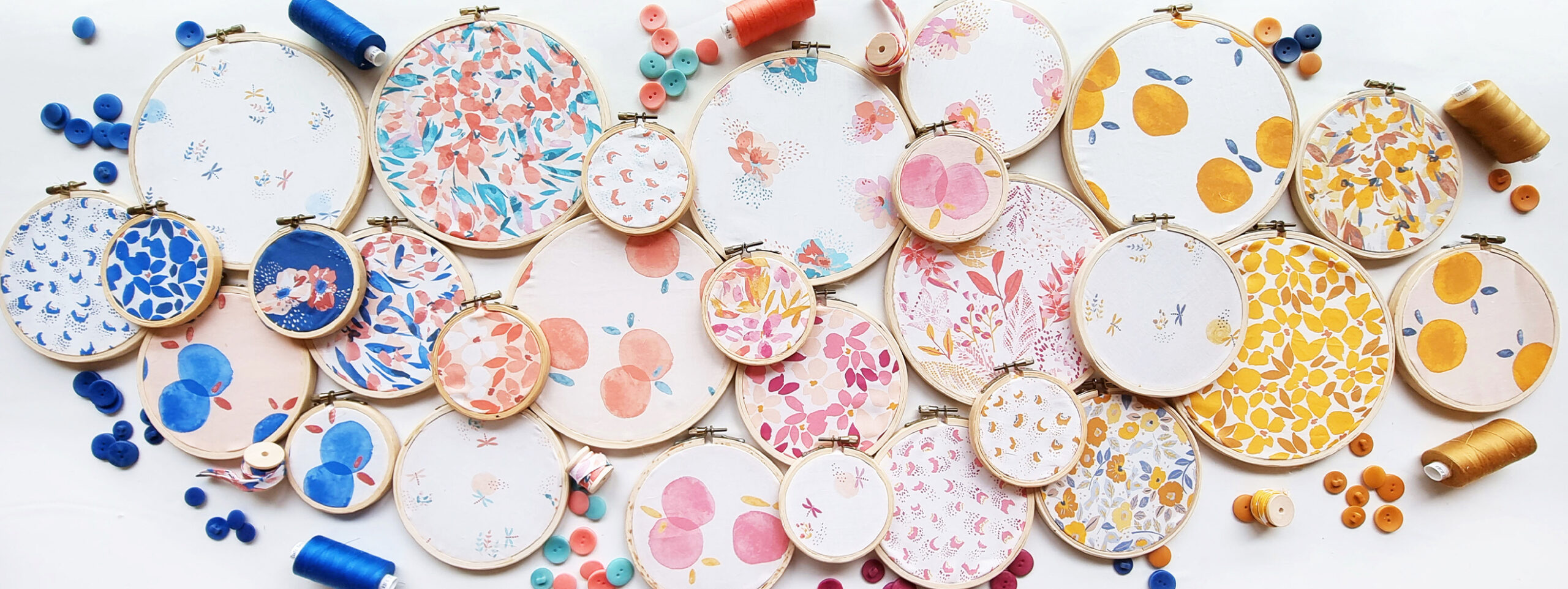 Présentation des tissus qui font partie de la collection UNE Dolce Vita