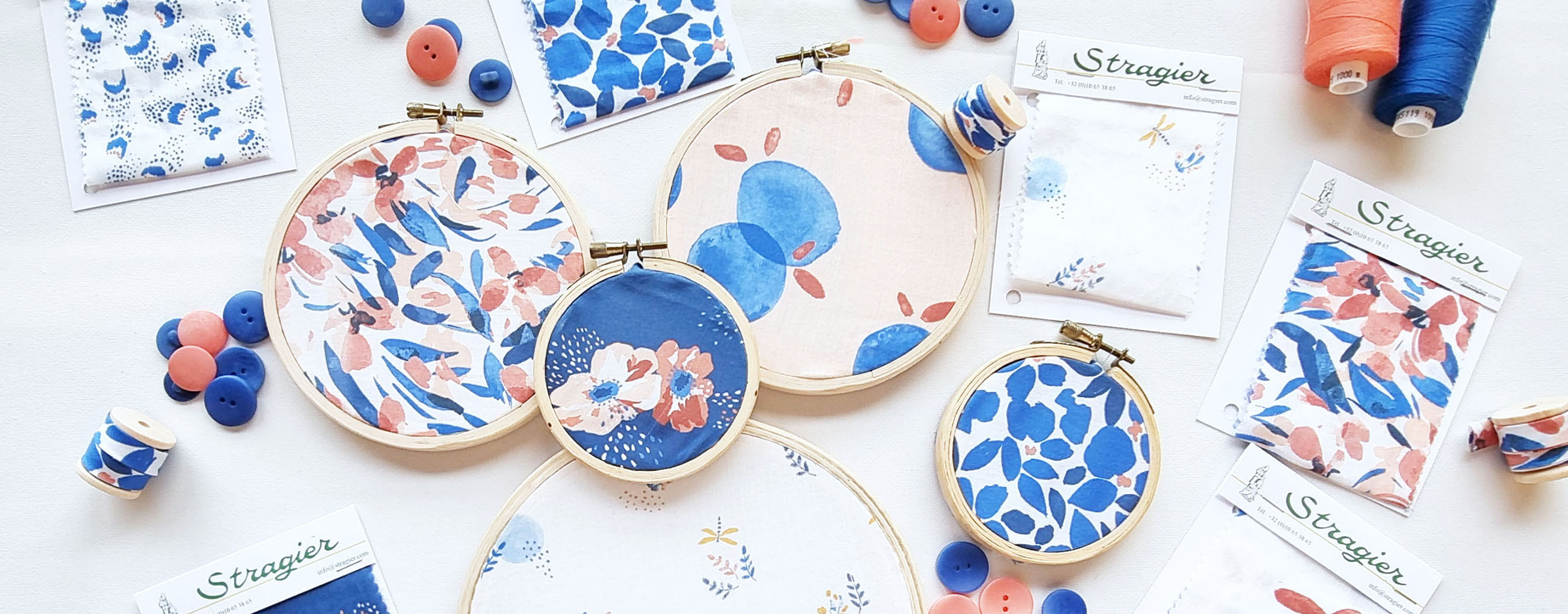 Présentation des tissus mediterranean qui font partie de la collection UNE dolce vita