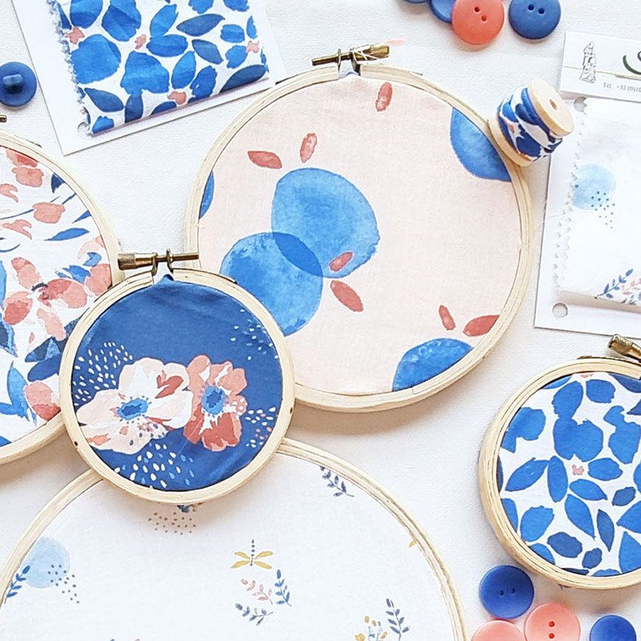 Présentation des tissus mediterranean qui font partie de la collection UNE dolce vita