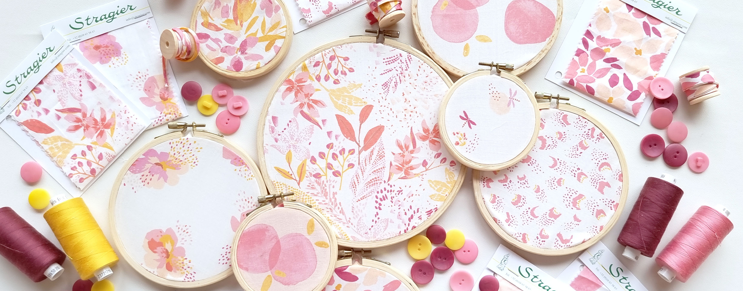 Présentation des tissus sunset qui font partie de la collection UNE Dolce Vita