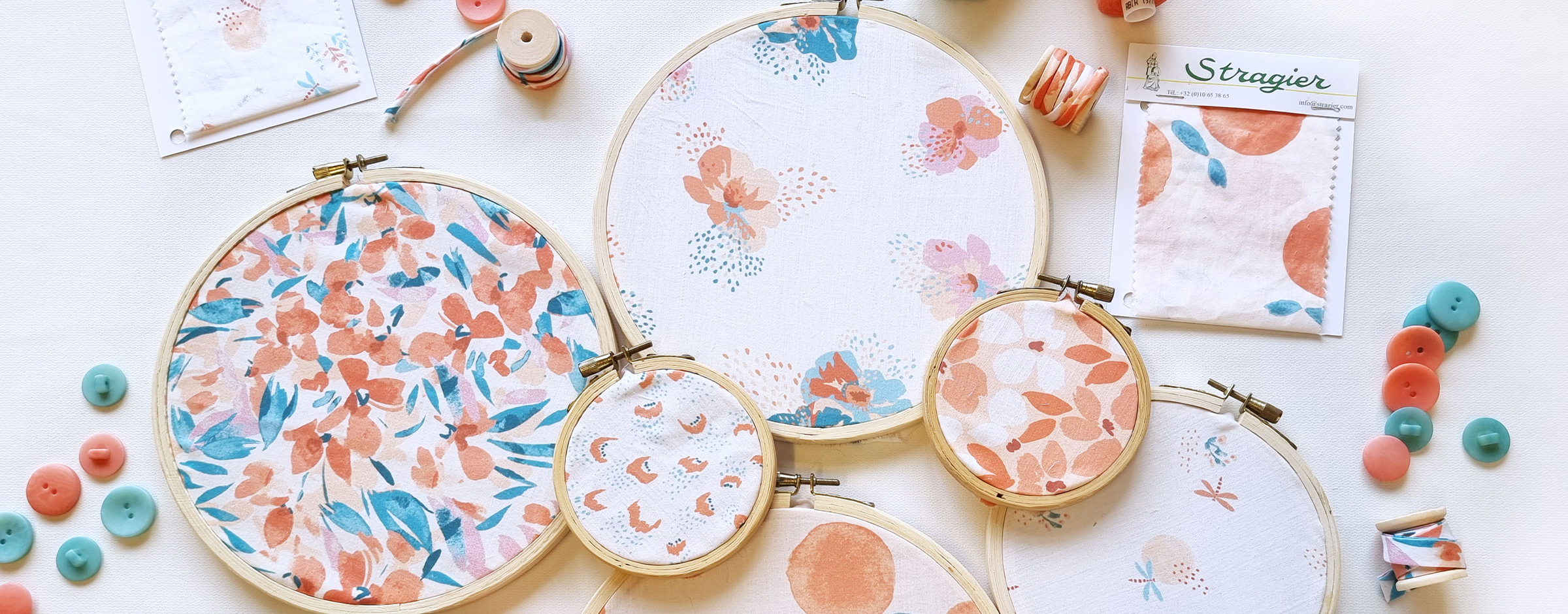 Présentation des tissus UNE dolce Vita aux dessins tropical