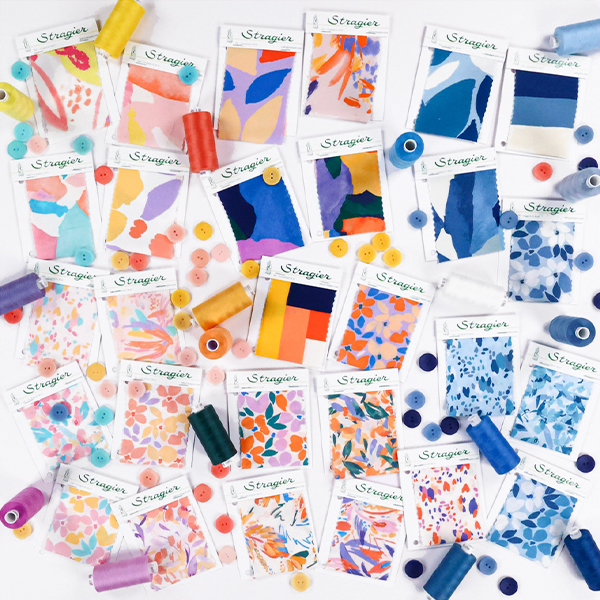 Présentation des différents tissus qui composent la collection UNE Paradis