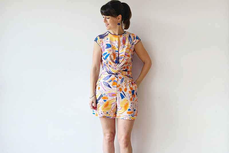 emilie_trrt_sew en crêpe viscose soft – UNE Paradis – Cormorane –Toucan