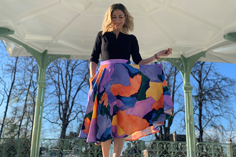 little_c_celia en crêpe viscose soft – UNE Paradis – Gauguine -Toucan