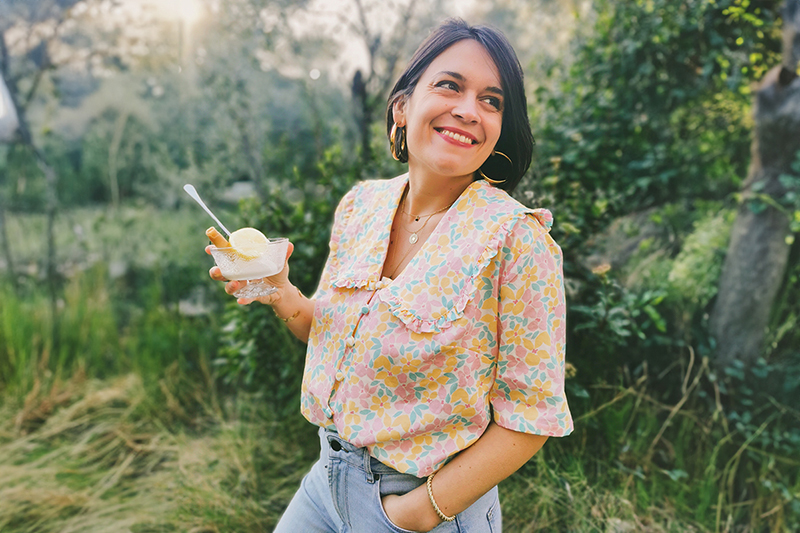 todotoutdoux en coton soyeux UNE Paradis - Florie - Sorbet