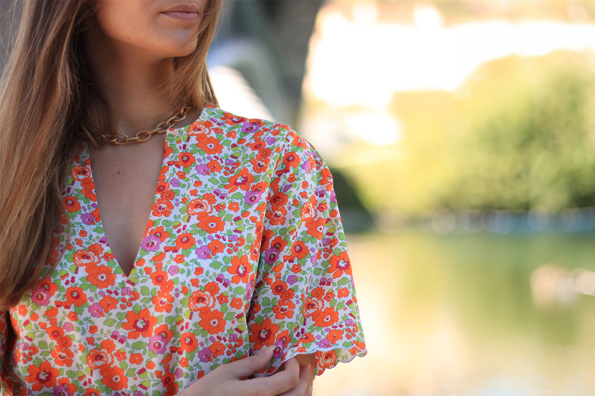 Cha_coud chemisier en Liberty Tana Lawn Betsy Mandarine