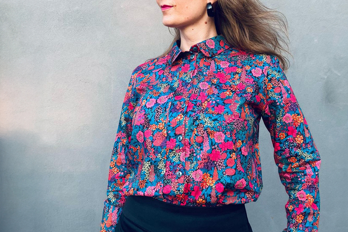 marie_fardeau_couture chemisier Liberty Tana Lawn Ciara Pétrole