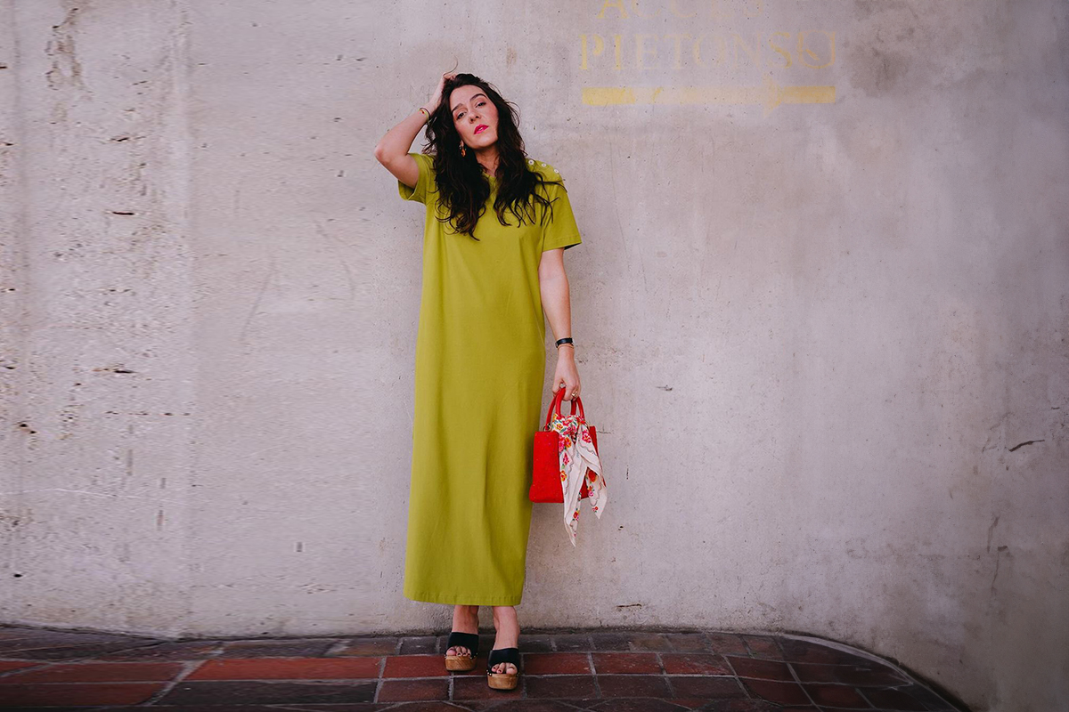 charlene-hands en Jersey pur Coton Stretch - Citron vert