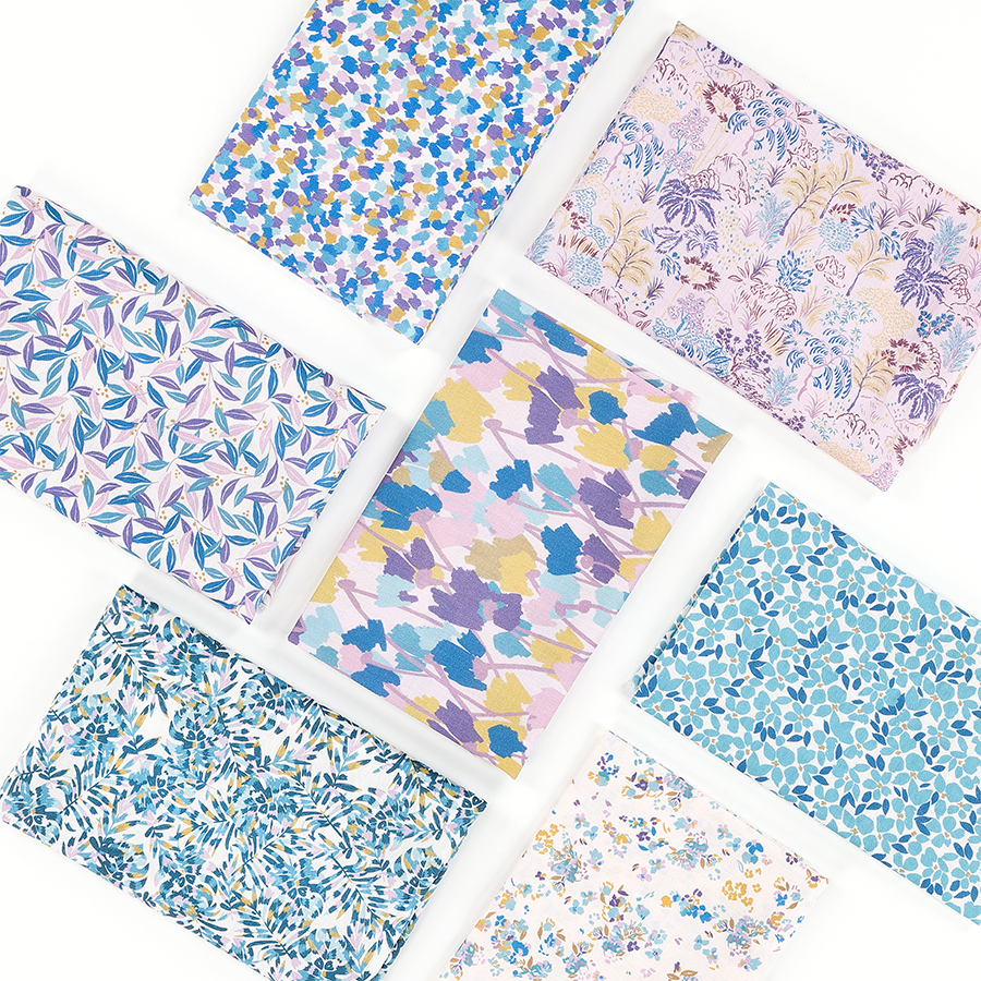 Présentation des différents tissus qui composent la collection UNE Allure Bambou