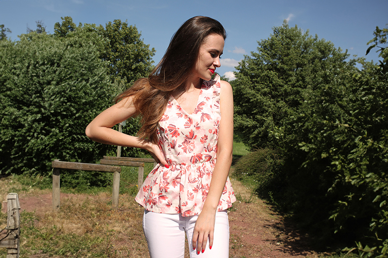 cha_coud en coton soyeux - UNE Origine - Aloha - Corail Rose