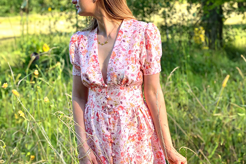 de.fil.en.bulles en coton soyeux - UNE Origine - Zéphyr - Corail Rose