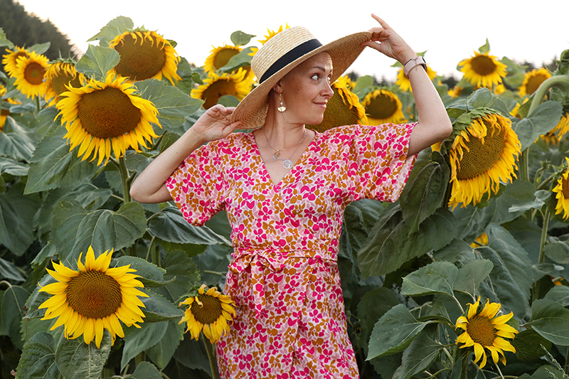 desetoilesetdespois en coton soyeux - UNE Origine - Florie - Corail Rose
