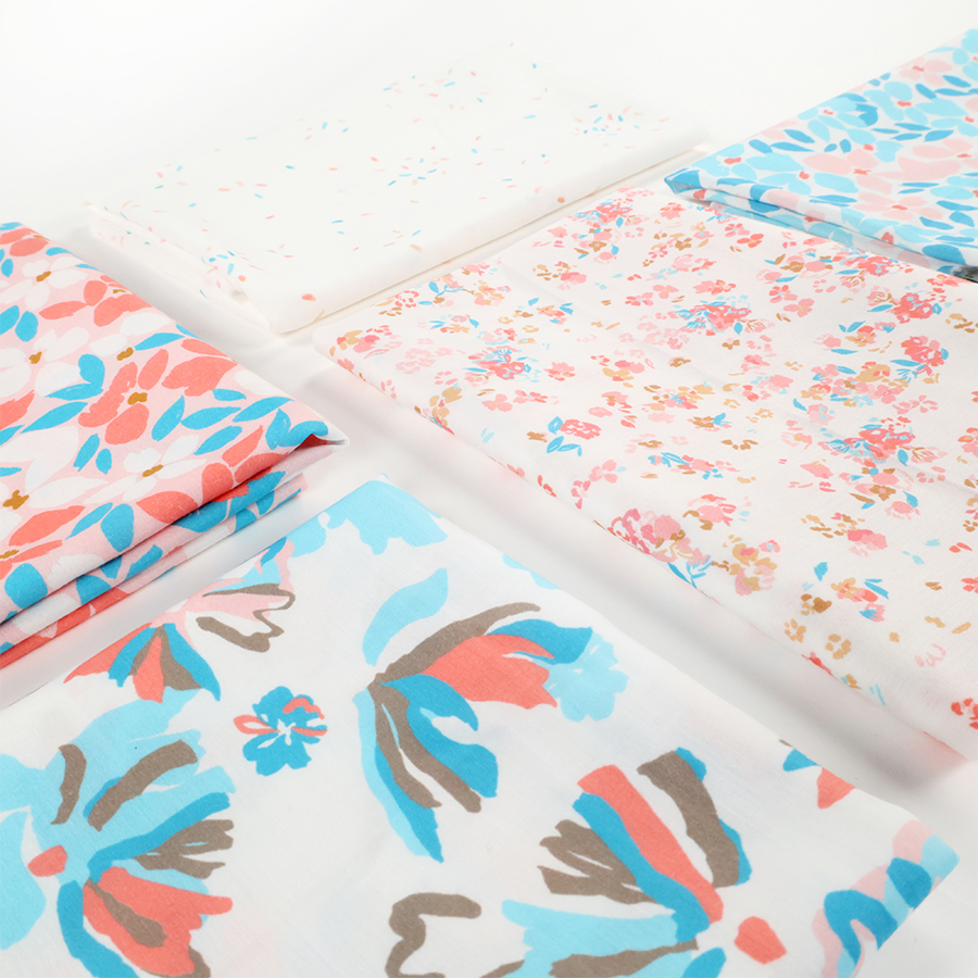 UNE-Origine-menthe-pêche-02-900x900 Présentation des différents tissus qui font partie de la collection UNE Origine menthe pêche de chez Stragier