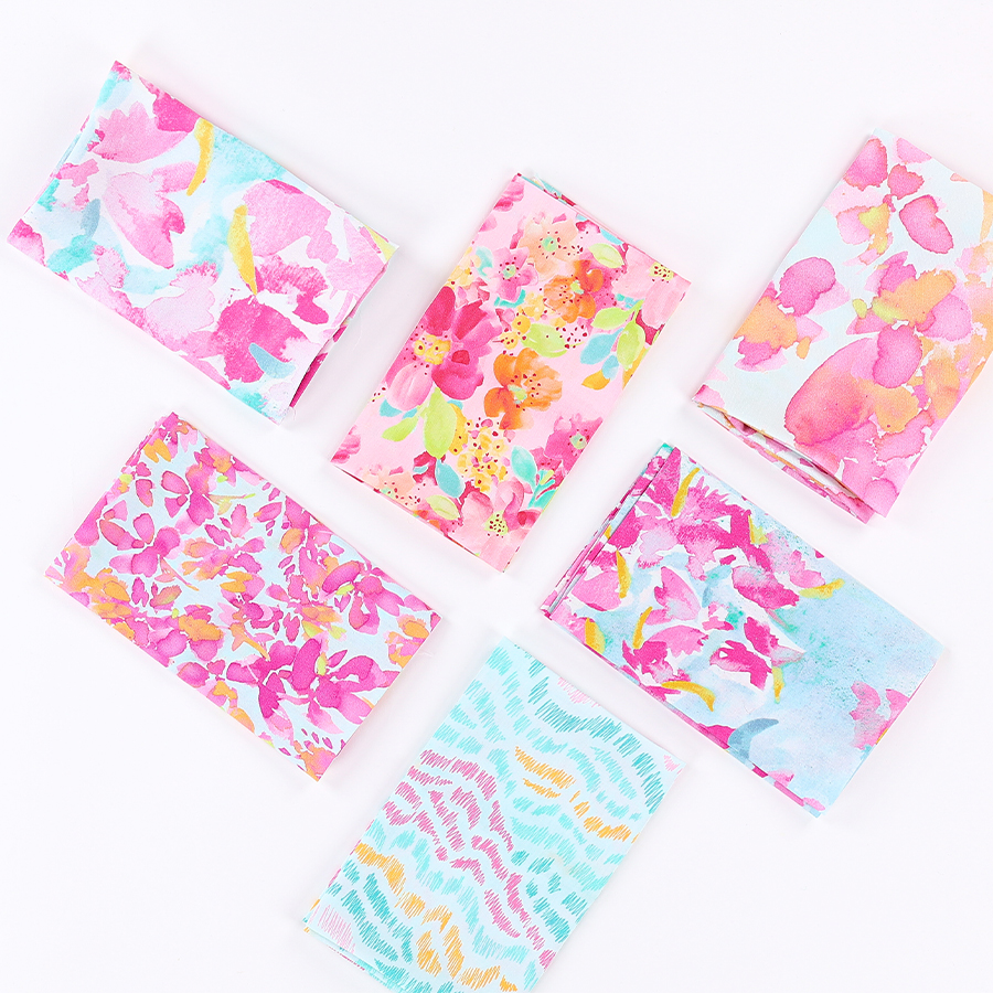 Présentation des tissus UNE Expression Aquarelle de chez Stragier