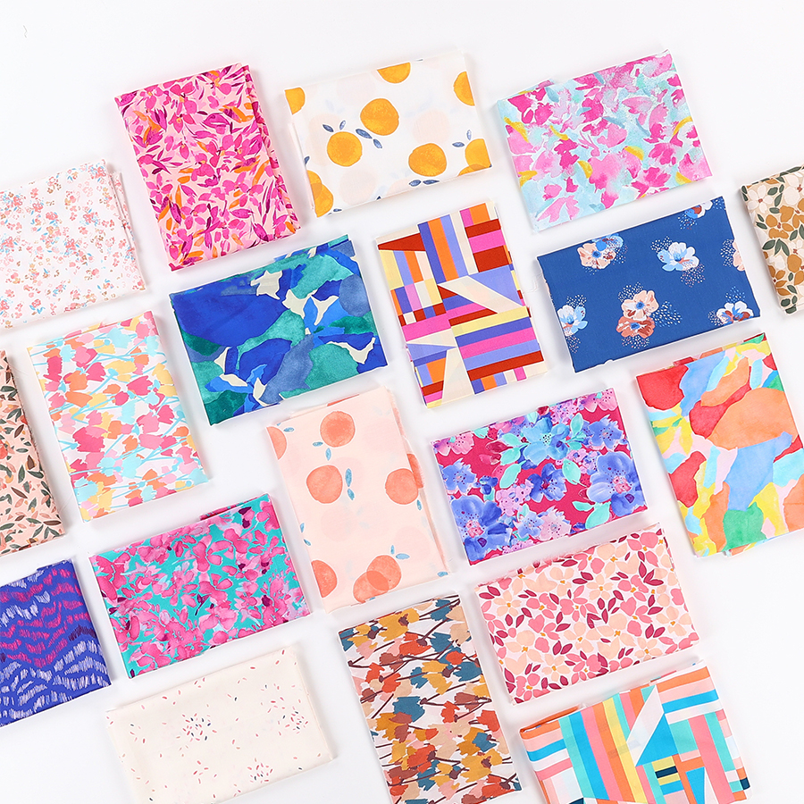 Présentation des différents tissus qui composent la collection UNE de chez Stragier