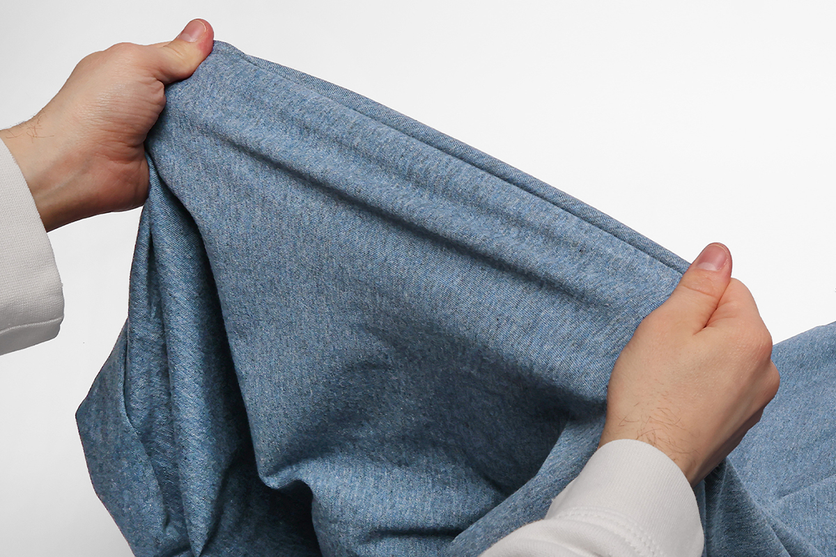 Coton jersey peigne bleu