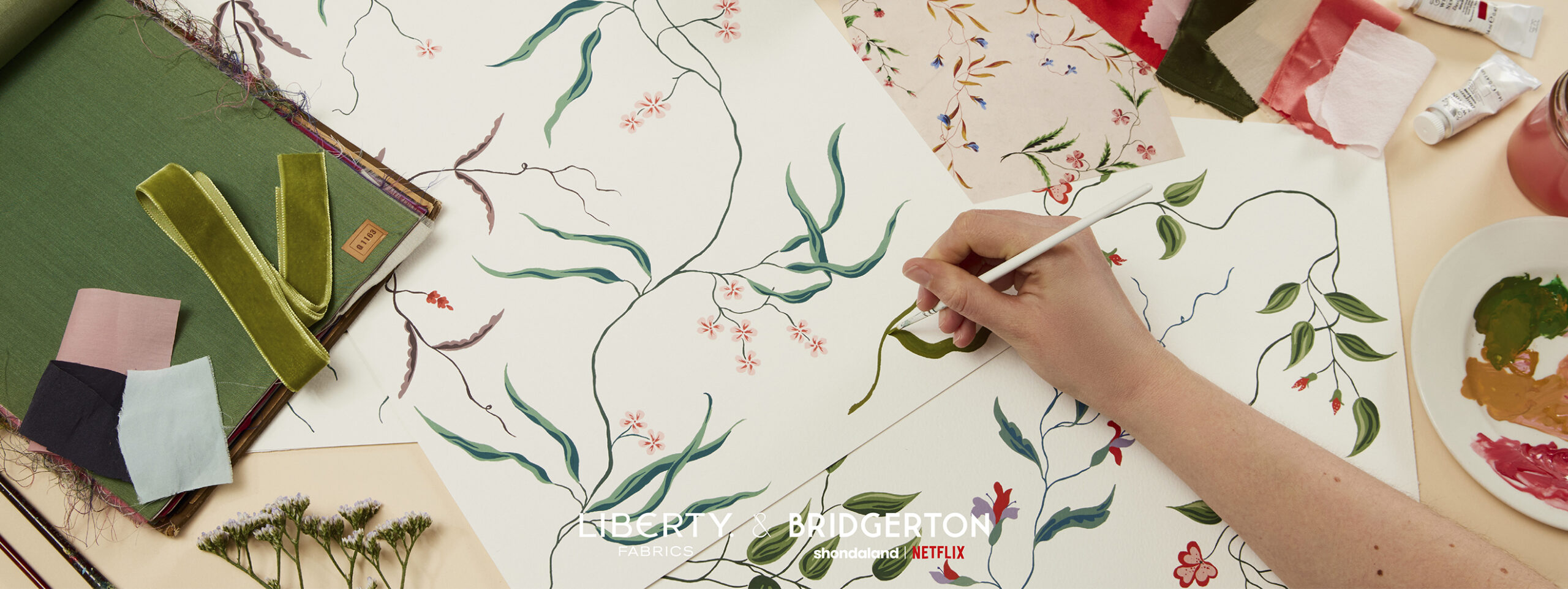 Dessin Regal Blossom de la collection Liberty et Bridgerton