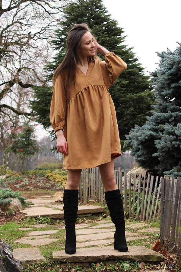 Cha_coud en robe empire en twill tencel