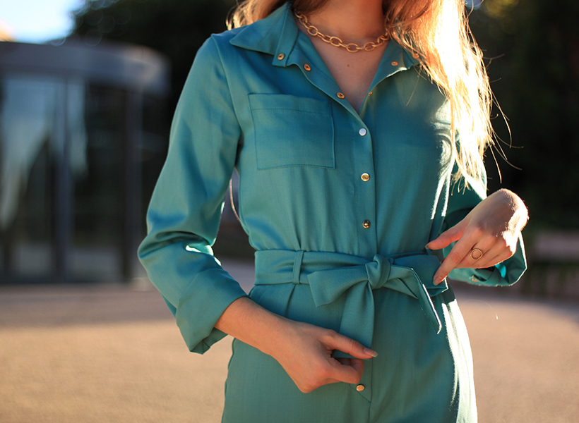 Cha_coud en combinaison grain de paris - Vert