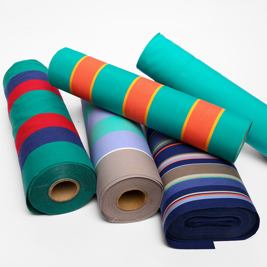 Présentation de notre gamme de tissus toile pour transat disponibles chez Stragier