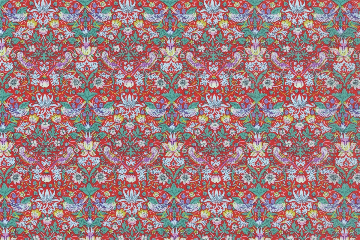 Présentation du tissu liberty Strawberry thief