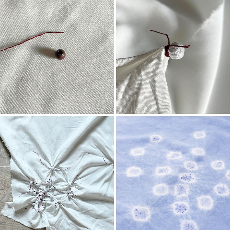 tissu-a-teindre-04-900x900 Présentation de tissus avec technique de réserves avec des billes