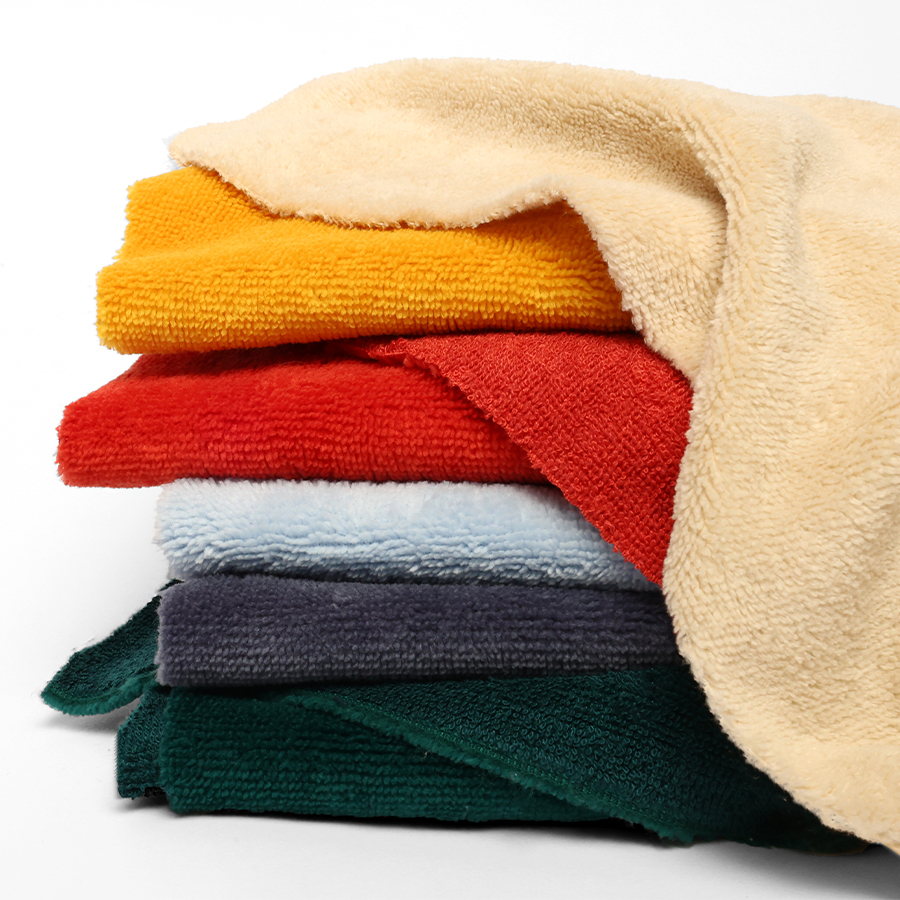 Présentation de nos tissus en eponge bambou