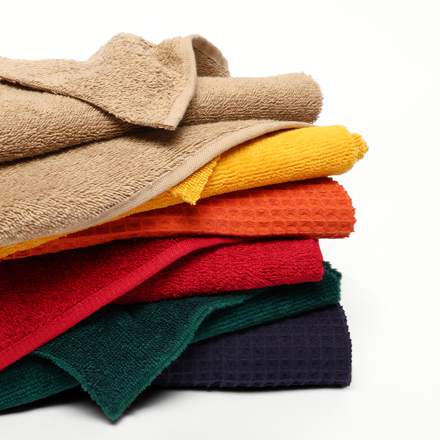 Présentation de nos différents tissus éponges et nid d'abeille