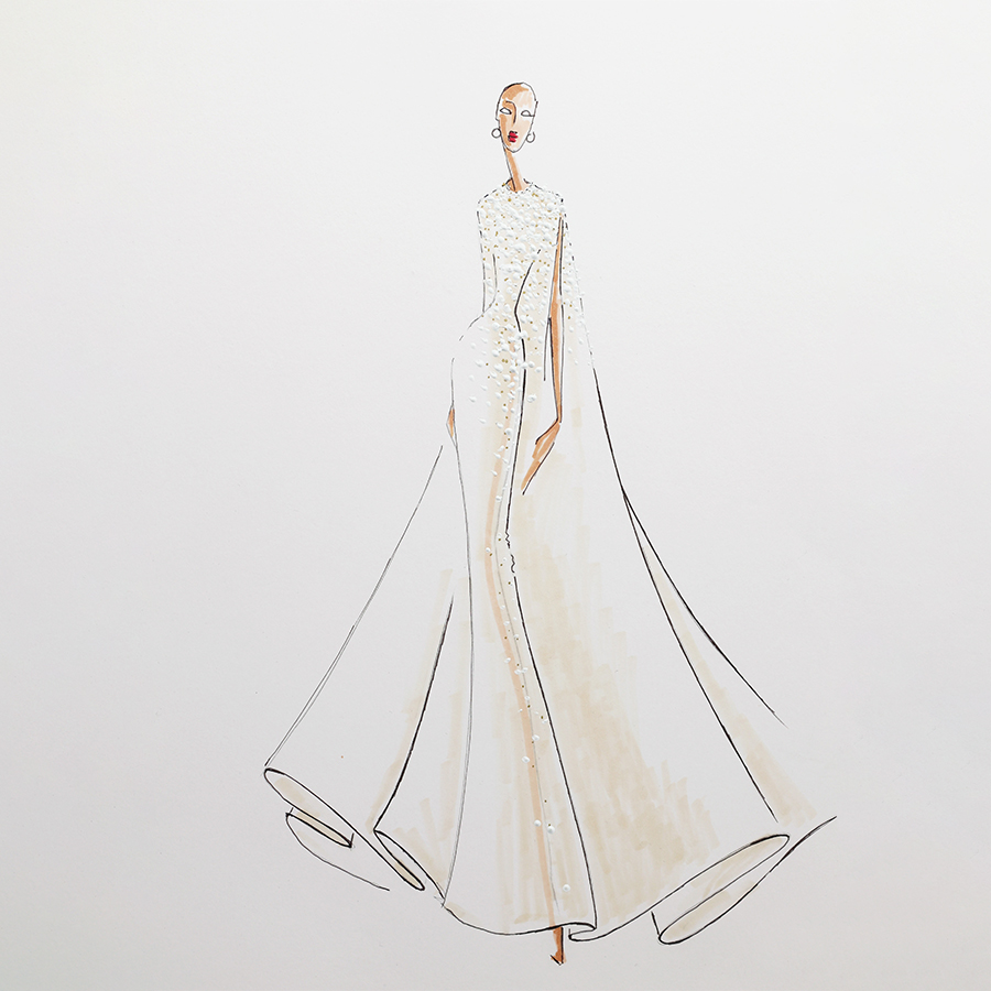 Les tissus souples avec de l'aplomb - croquis 18