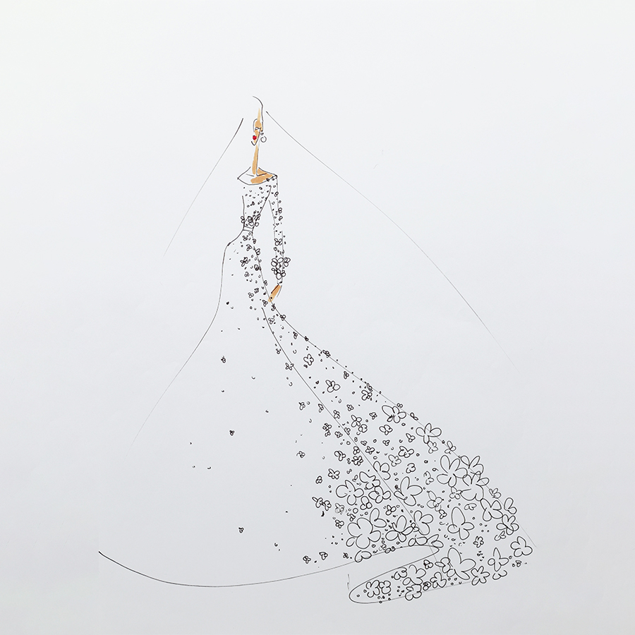 les tissus avec de la tenue et somptueux croquis 19