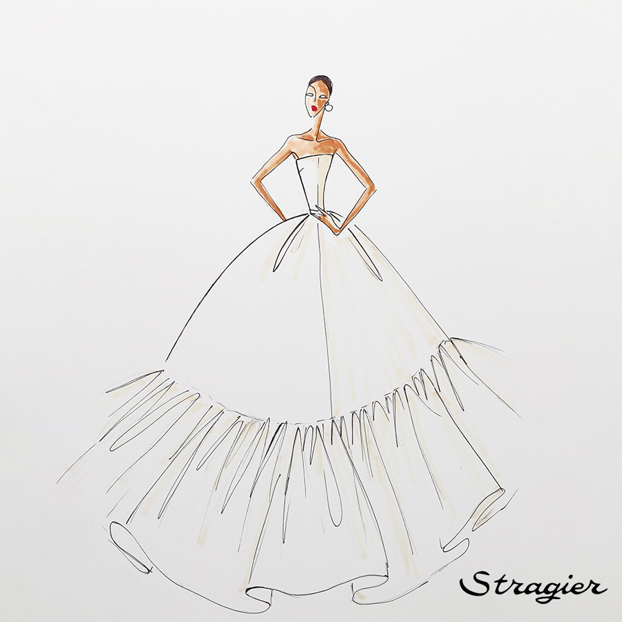 Soies avec de la tenue et légers - croquis 2