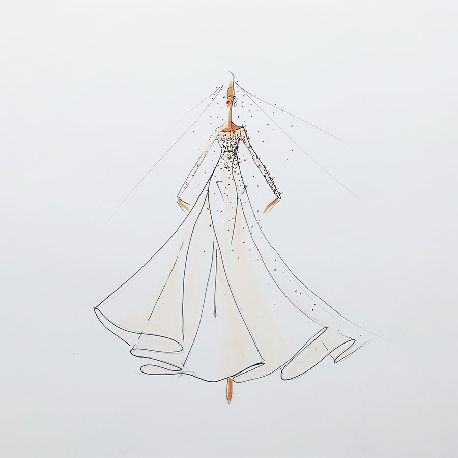 Tissus transparents et souples - croquis 20