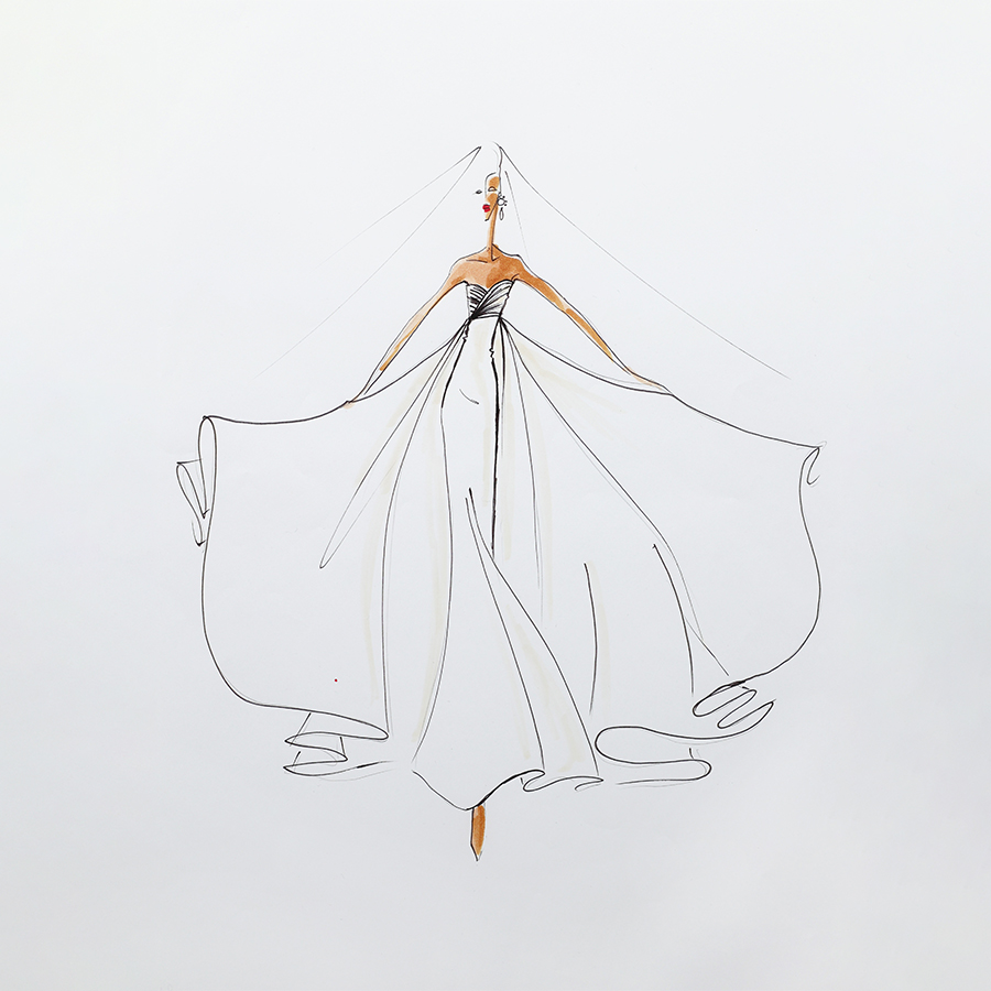 Tissus transparents et souples - croquis 21