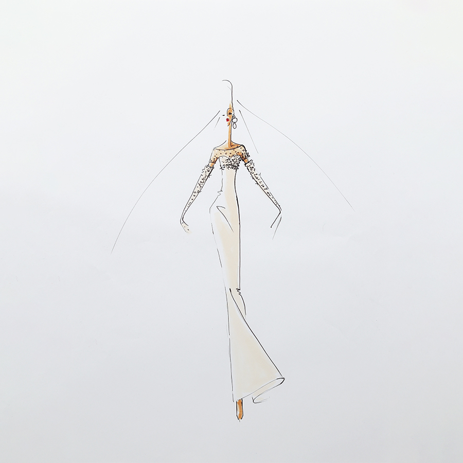 les tissus avec de la tenue et somptueux croquis 22